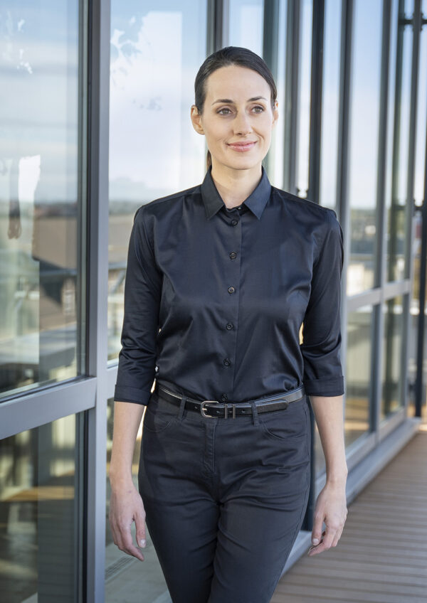 KARLOWSKY Damenbluse Active-Stretch mit 3/4-Ärmeln in Modern-Fit
