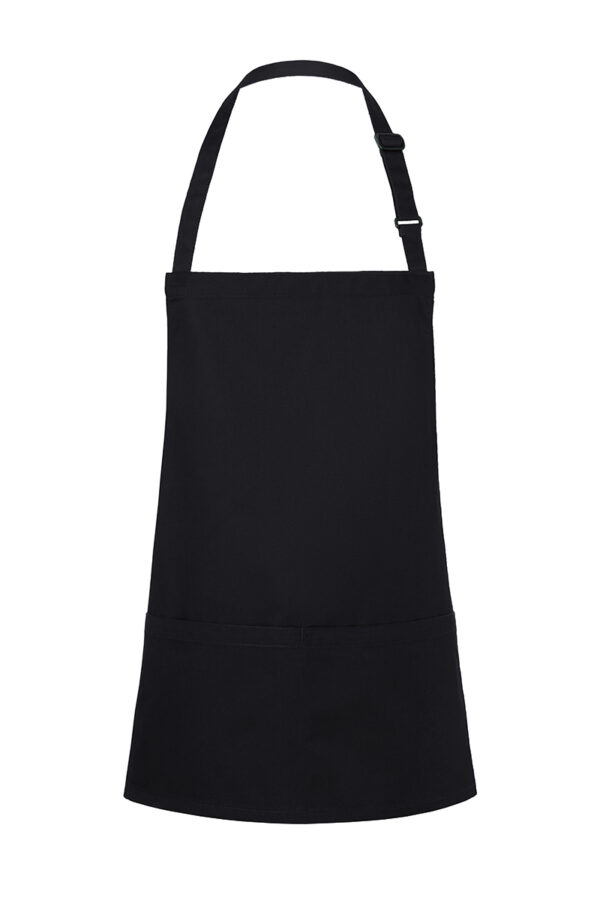 KARLOWSKY Kurze Latzschürze Basic mit Schnalle und Tasche – Bild 2
