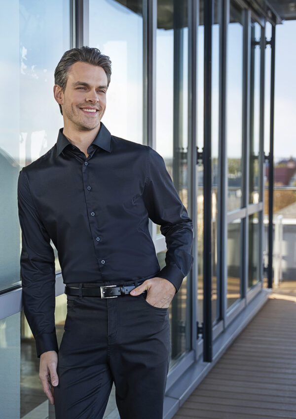 KARLOWSKY Langarm Herrenhemd Active-Stretch in Slim-Fit