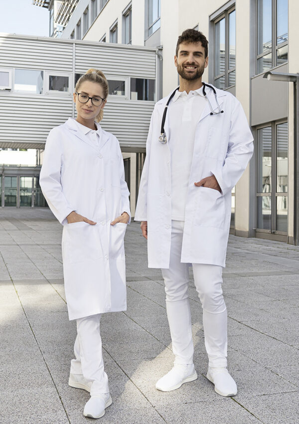KARLOWSKY Herren Arzt- und Labormantel Basic mit Reverskragen – Bild 6