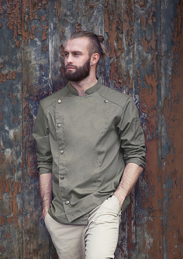 KARLOWSKY Kochjacke Jeans-Style