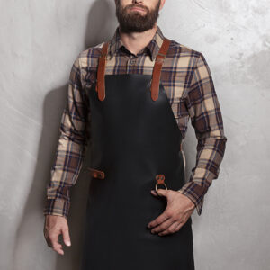 KARLOWSKY Leder Latzschürze X-Style mit Kreuzträgern