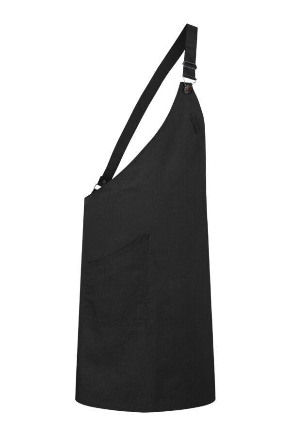 KARLOWSKY Asymmetrische Latzschürze Classic mit Tasche – Bild 2