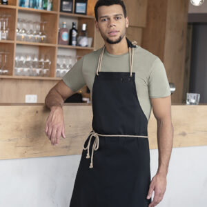 KARLOWSKY Latzschürze New-Nature, aus nachhaltigem Material, 65% GRS Certified Recycled Polyester / 35% Conventional Cotton