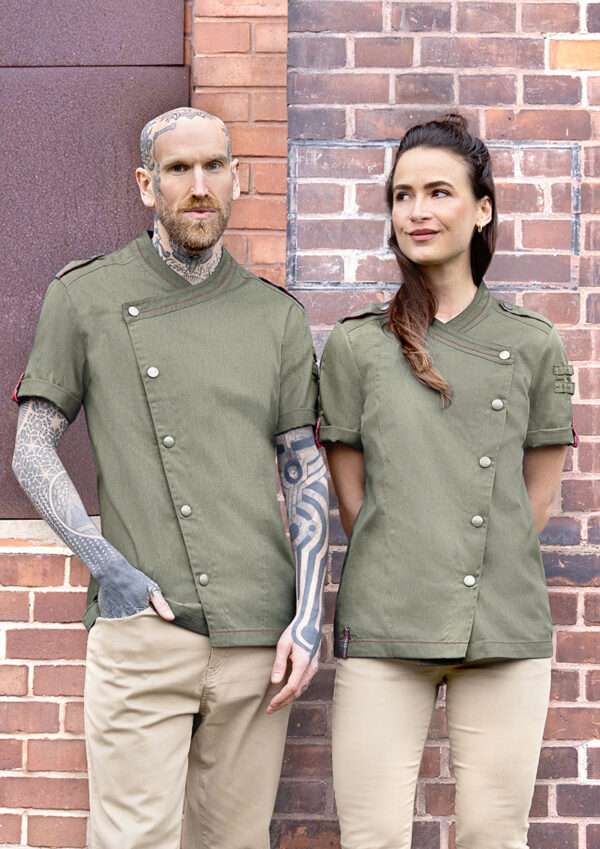 ROCK CHEF Kurzarm Damenkochjacke Denim-Style ROCK CHEF®-Stage2 – Bild 6