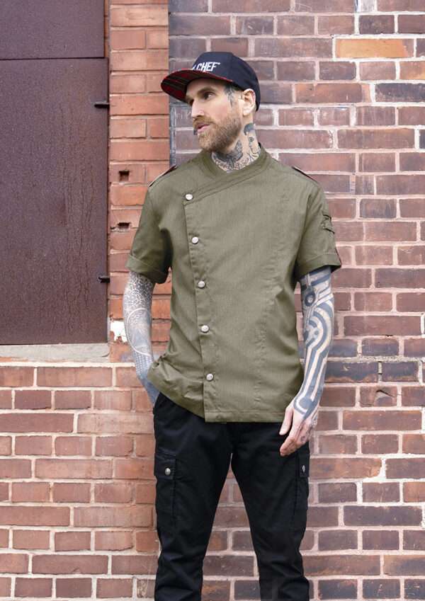 ROCK CHEF Kurzarm Kochjacke Denim-Style ROCK CHEF®-Stage2