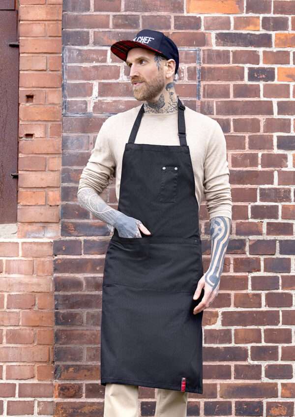 ROCK CHEF Latzschürze ROCK CHEF®-Stage2 mit Schnalle und Taschen